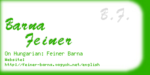 barna feiner business card